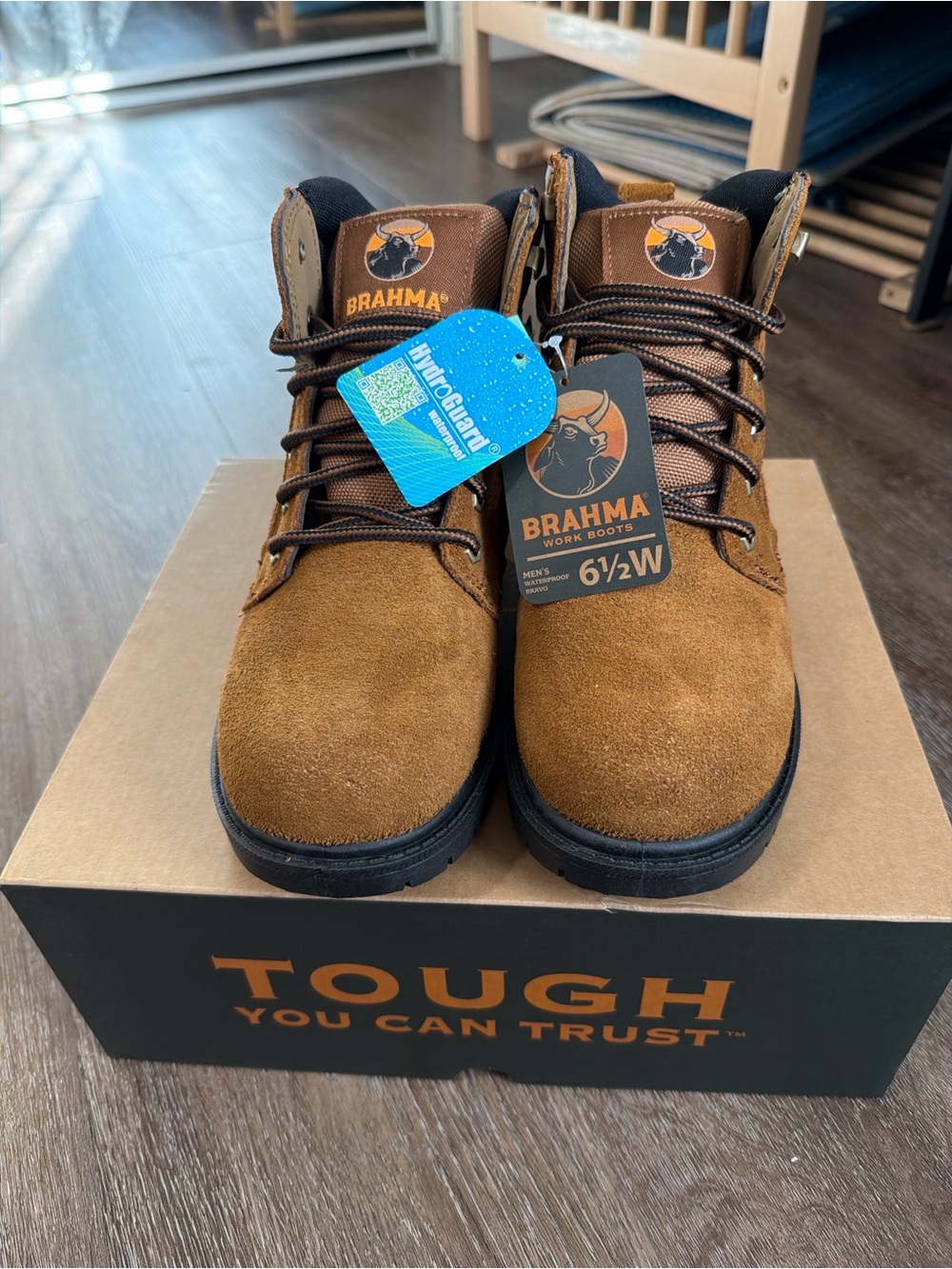 Brahma Brown Suede Men's Work Boots